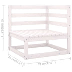 6-tlg. Garten-Lounge-Set mit Kissen Massivholz Kiefer