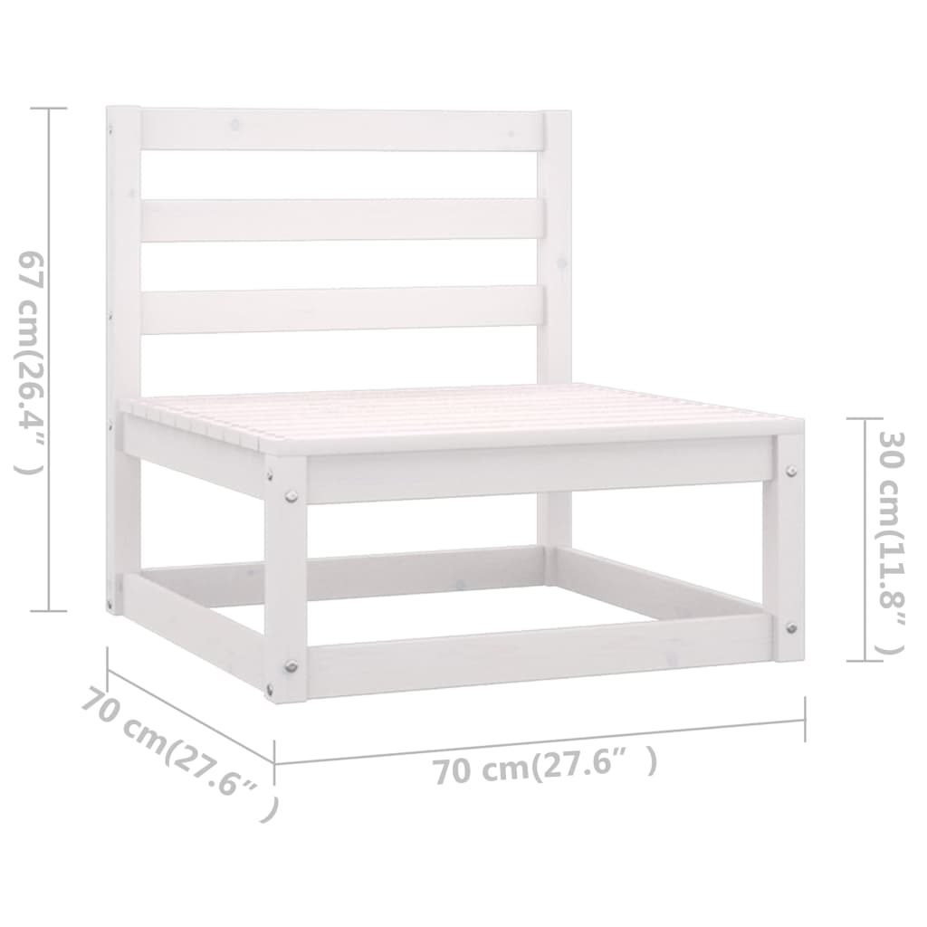 7-tlg. Garten-Lounge-Set mit Kissen Massivholz Kiefer