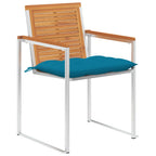 Gartenstühle 6 Stk. mit Kissen Massivholz Akazie