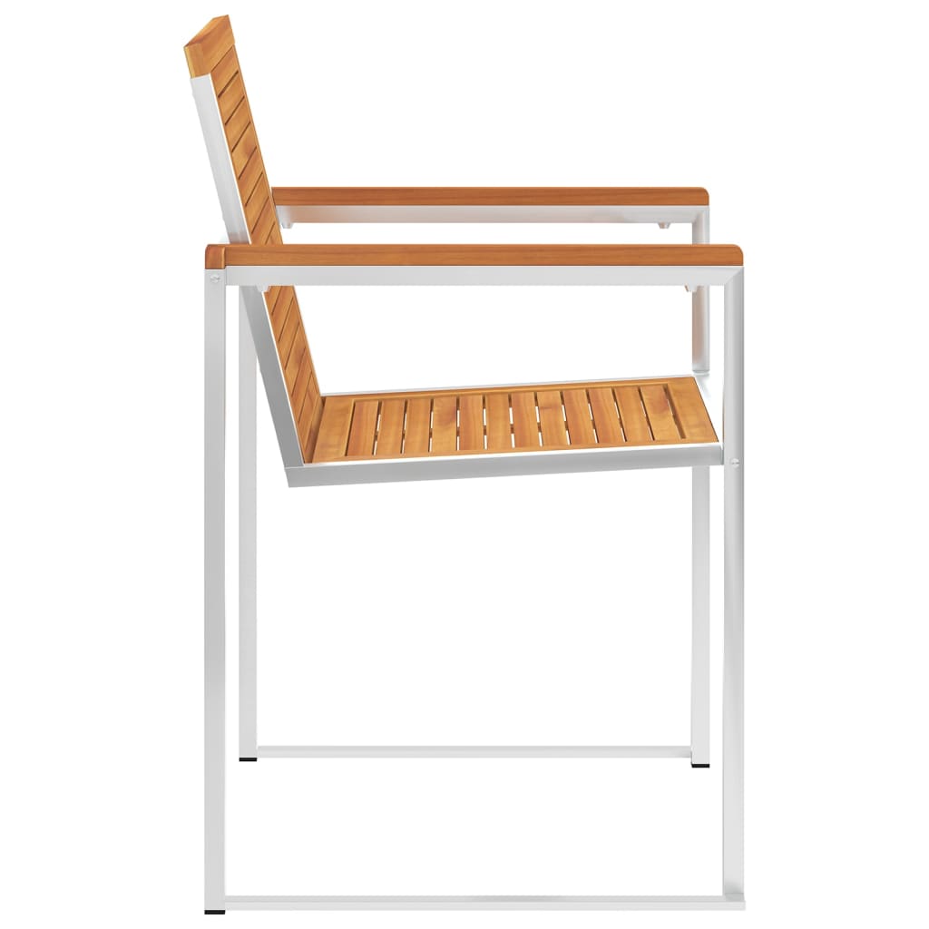 Gartenstühle 8 Stk. mit Kissen Massivholz Akazie
