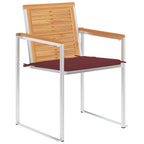 Gartenstühle 4 Stk. mit Kissen Massivholz Teak