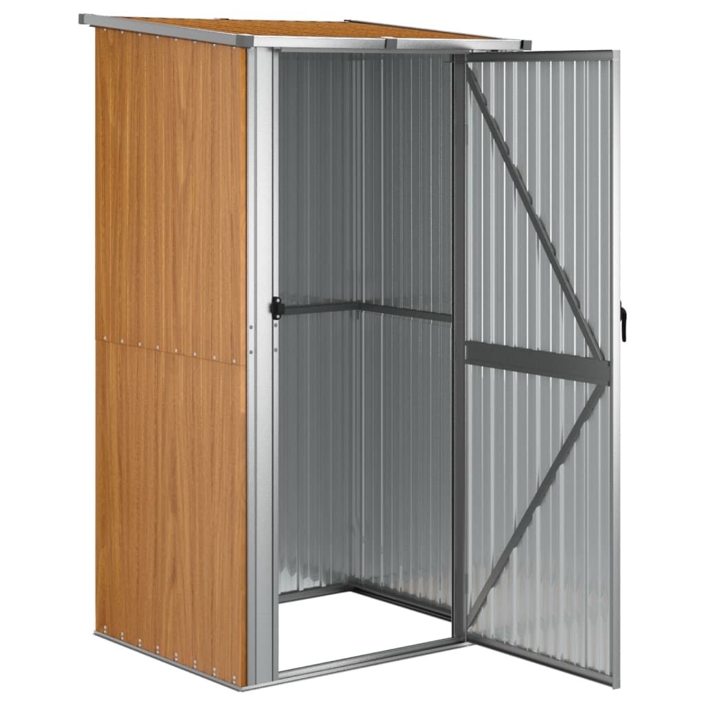 Gartenhaus Braun 118,5x97x209,5 cm Verzinkter Stahl