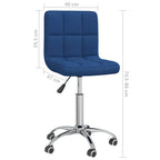 Bürostuhl Drehbar Blau Stoff