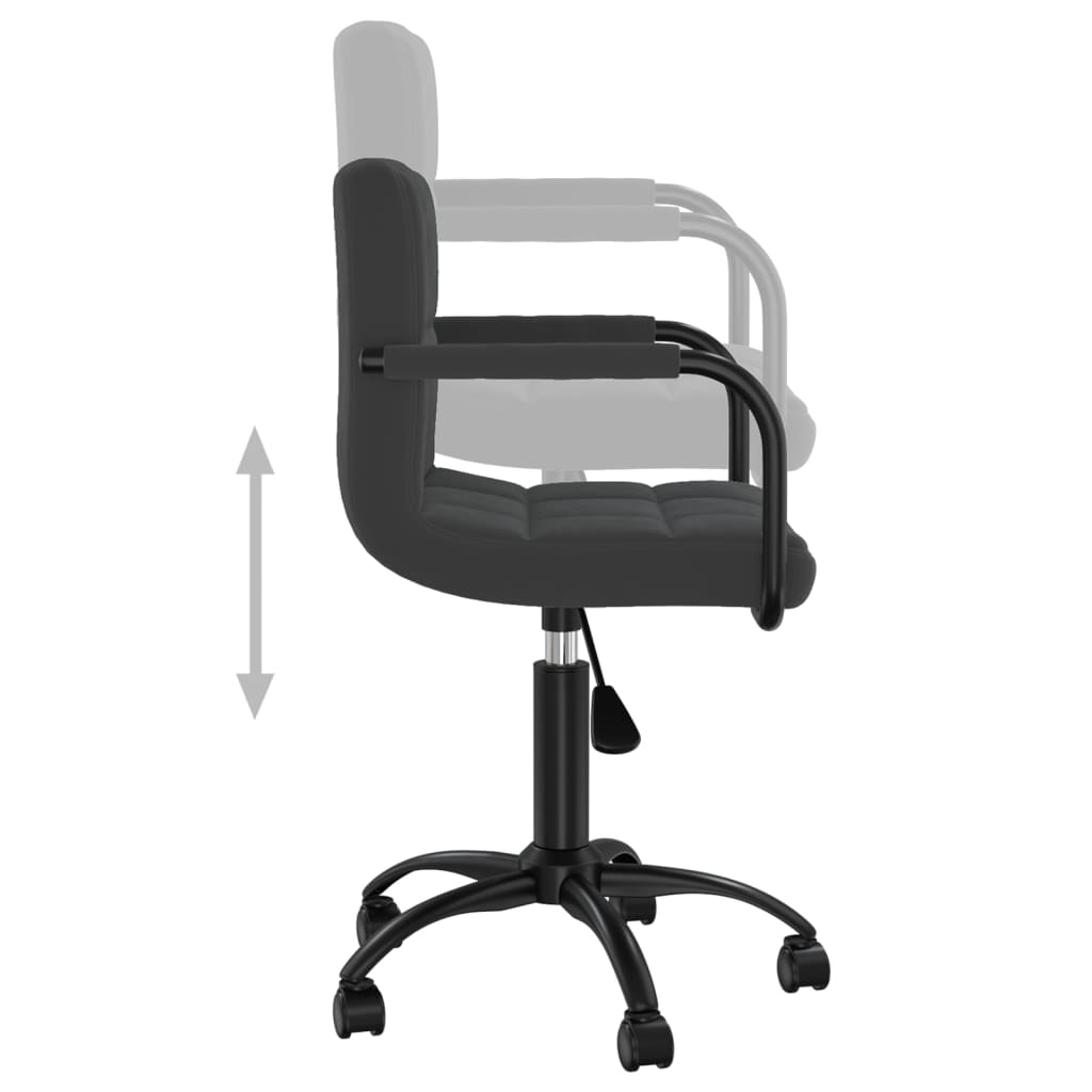 Bürostuhl Drehbar Schwarz Samt