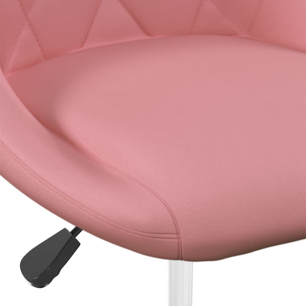 Esszimmerstühle 2 Stk. Drehbar Rosa Samt