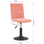Esszimmerstühle 2 Stk. Drehbar Rosa Samt