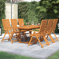 7-tlg. Garten-Essgruppe Massivholz Akazie 150-200 cm