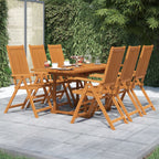 7-tlg. Garten-Essgruppe Massivholz Akazie 120-170 cm