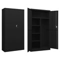 Schließfachschrank Schwarz 90x40x180 cm Stahl