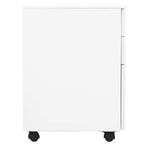 Aktenschrank mit Rollen Weiß 39x45x60 cm Stahl