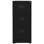 Aktenschrank Schwarz 46x62x102,5 cm Stahl