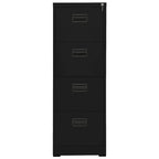 Aktenschrank Schwarz 46x62x133 cm Stahl