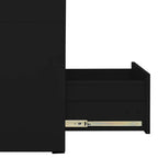 Aktenschrank Schwarz 46x62x133 cm Stahl