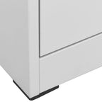 Aktenschrank Hellgrau 46x62x164 cm Stahl