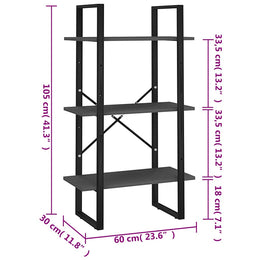 Lagerregal Grau 60x30x105 cm Holzwerkstoff