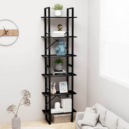 Lagerregal Schwarz 60x30x210 cm Holzwerkstoff