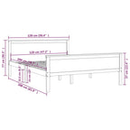 Massivholzbett ohne Matratze Honigbraun 120x200 cm Kiefernholz