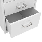 Aktenschrank mit Rollen Grau 28x41x69 cm Metall