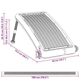 vidaXL Solarkollektor für Pool Gebogen 72,5x46 cm