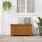 Garten-Aufbewahrungsbox 113x50x58 cm Massivholz Akazie