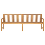 Gartenbank 228 cm Massivholz Teak