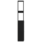 Badschrank Schwarz 25x26,5x170 cm Holzwerkstoff