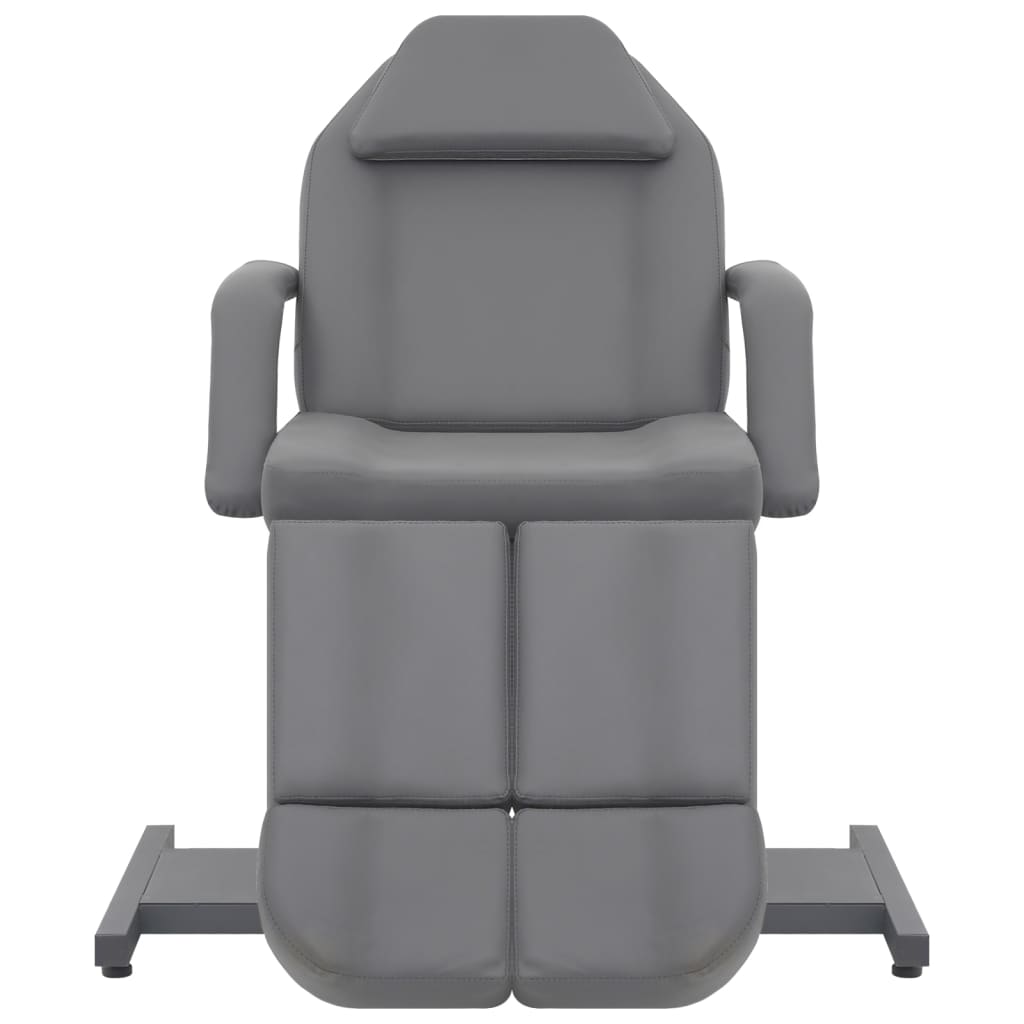 Kosmetikstuhl Kunstleder Grau 180x62x78 cm