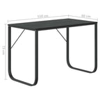 Computertisch Schwarz 110x60x73 cm Holzwerkstoff