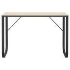Computertisch Schwarz und Eiche-Optik 110x60x73cm Holzwerkstoff