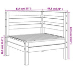 Garten-Ecksofa Weiß Massivholz Kiefer
