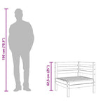 Garten-Ecksofa Weiß Massivholz Kiefer