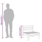 Garten-Mittelsofa Weiß Massivholz Kiefer