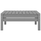 Gartenhocker Grau Massivholz Kiefer