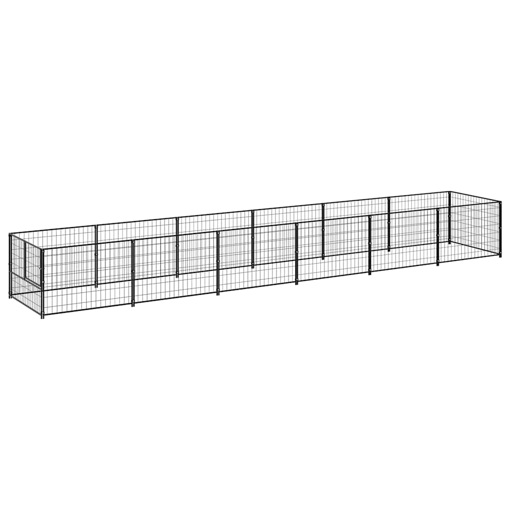 Hundezwinger Schwarz 6 m² Stahl