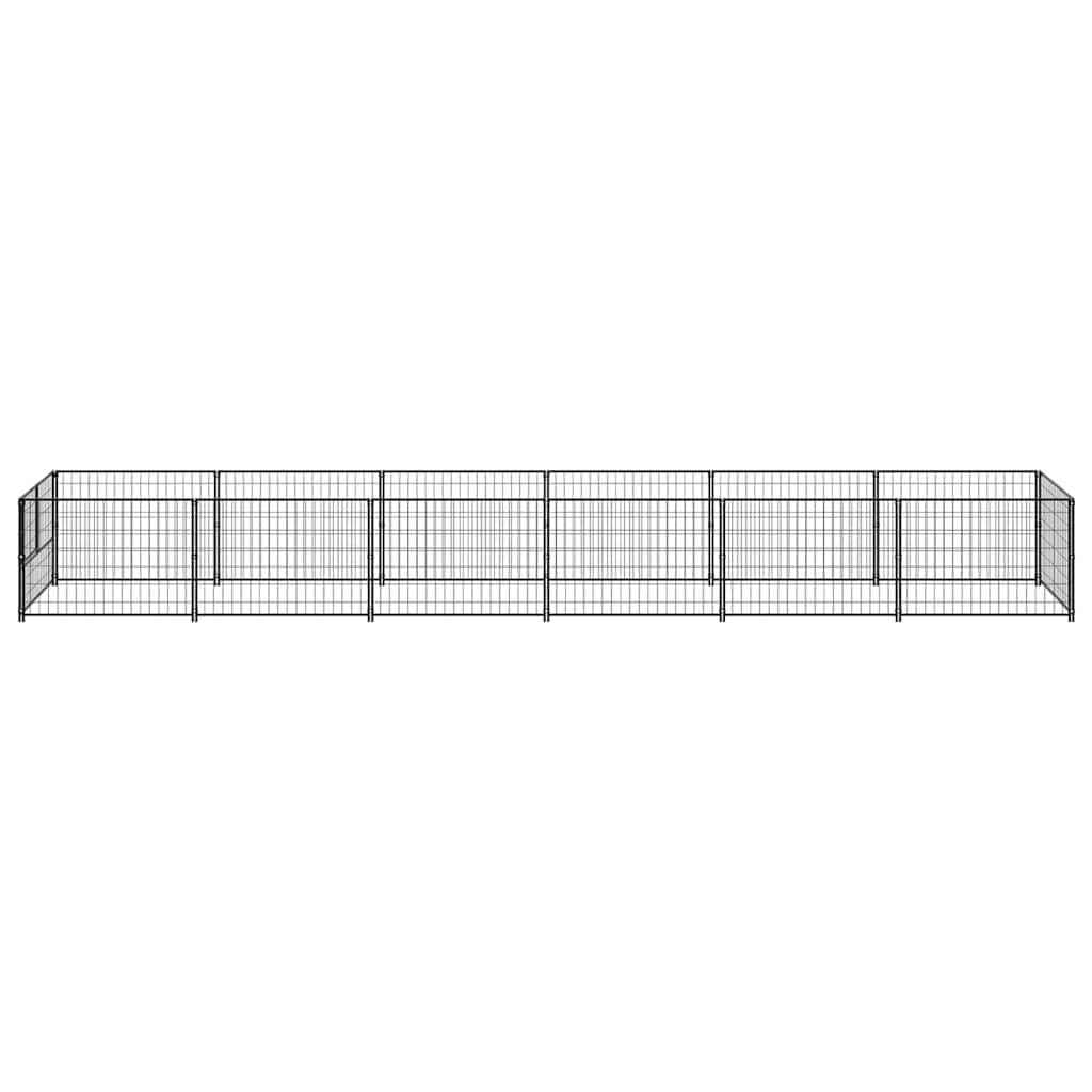 Hundezwinger Schwarz 6 m² Stahl