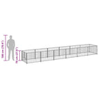 Hundezwinger Schwarz 6 m² Stahl
