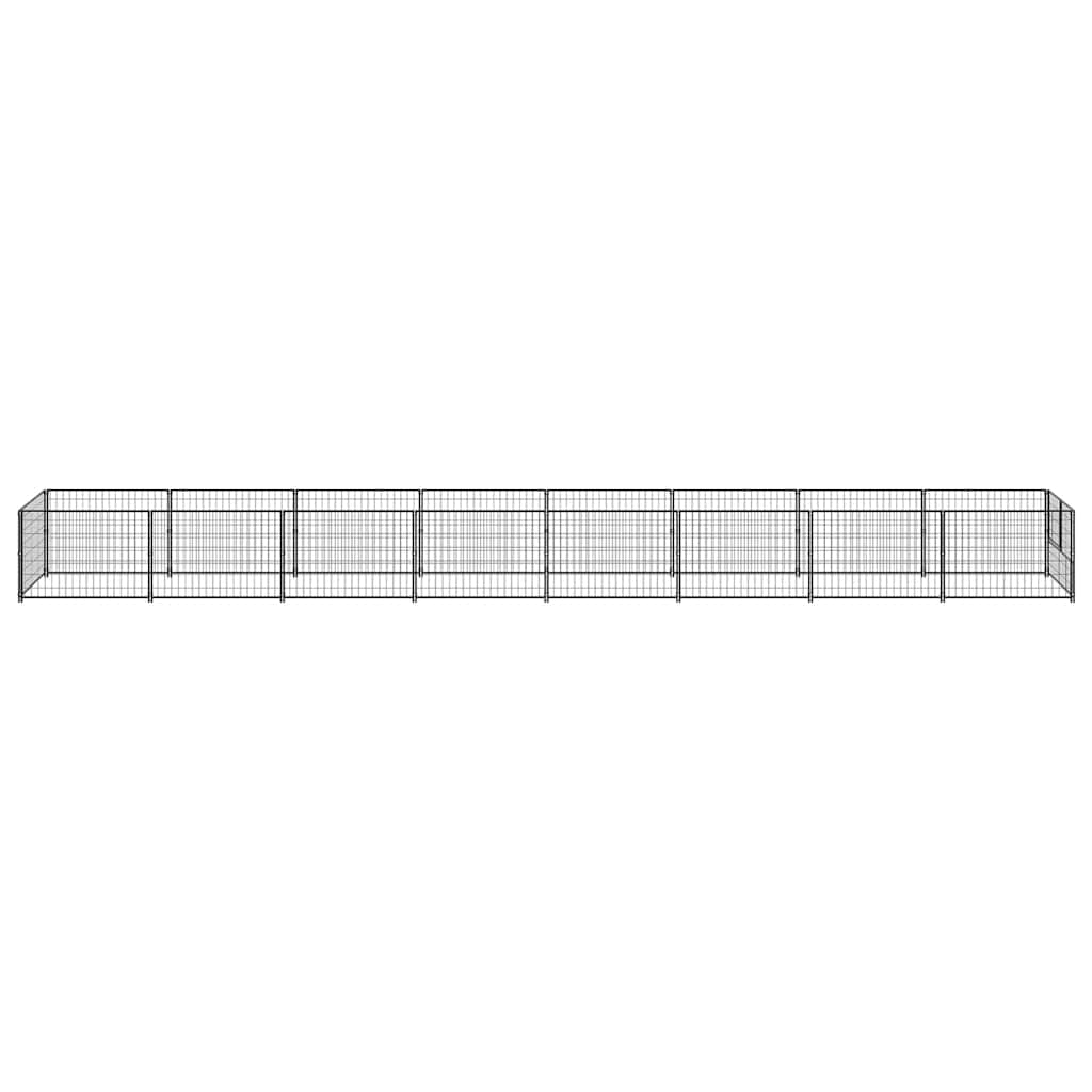 Hundezwinger Schwarz 8 m² Stahl