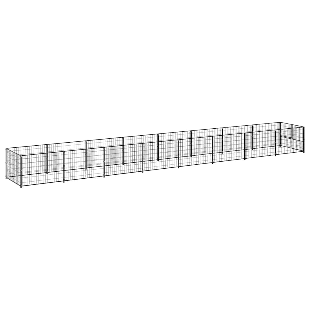 Hundezwinger Schwarz 8 m² Stahl