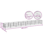 Hundezwinger Schwarz 8 m² Stahl