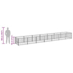 Hundezwinger Schwarz 8 m² Stahl