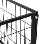 Hundezwinger Schwarz 10 m² Stahl