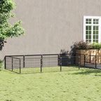 Hundezwinger Schwarz 8 m² Stahl