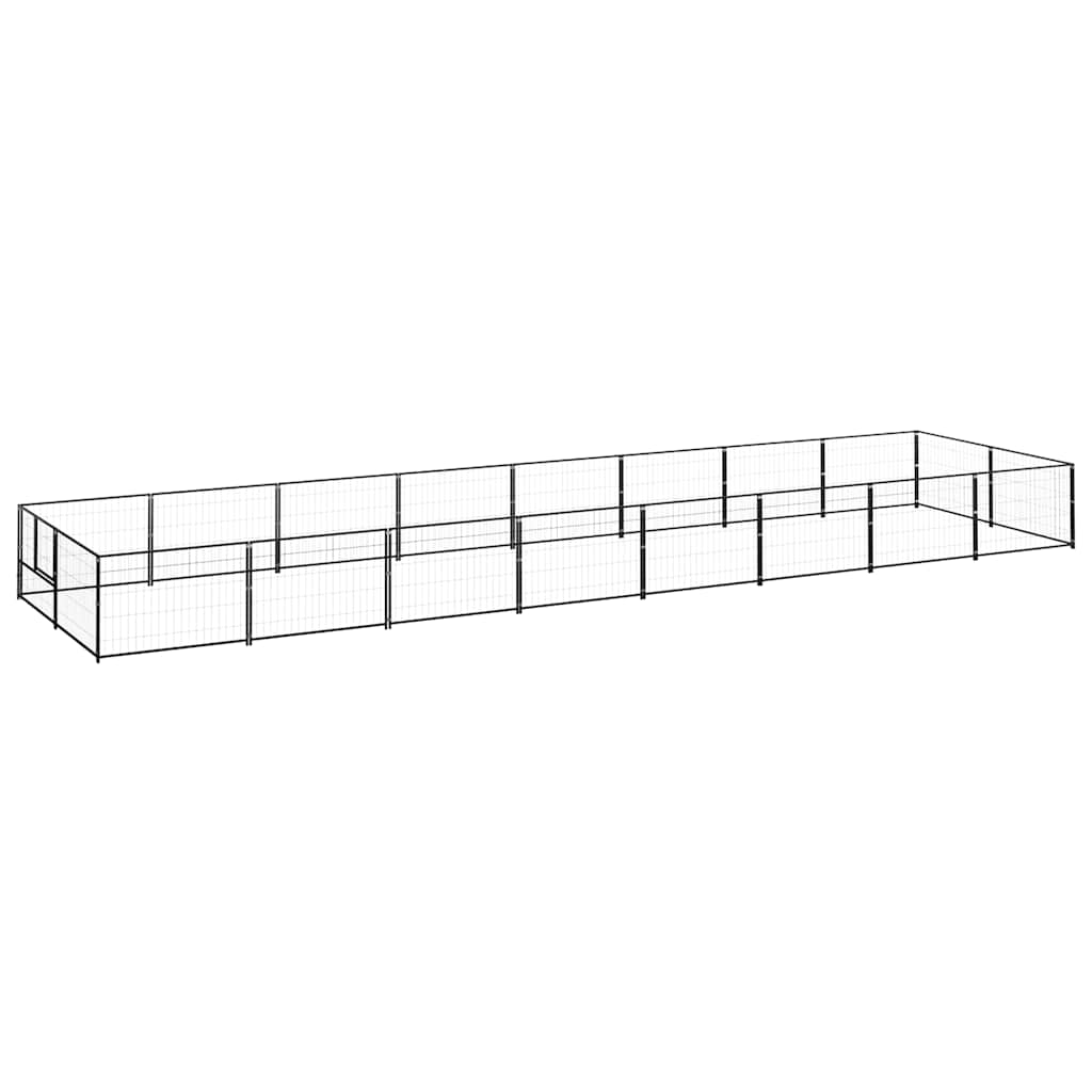 Hundezwinger Schwarz 16 m² Stahl