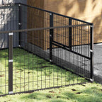 Hundezwinger Schwarz 16 m² Stahl