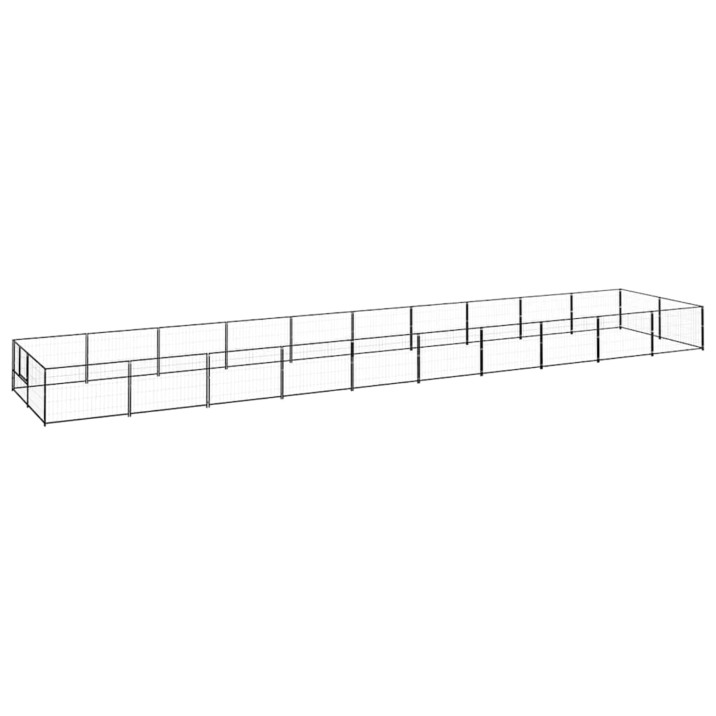 Hundezwinger Schwarz 20 m² Stahl
