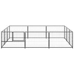 Hundezwinger Schwarz 9 m² Stahl
