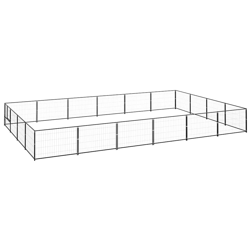 Hundezwinger Schwarz 24 m² Stahl