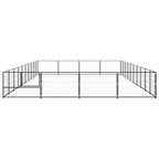 Hundezwinger Schwarz 40 m² Stahl