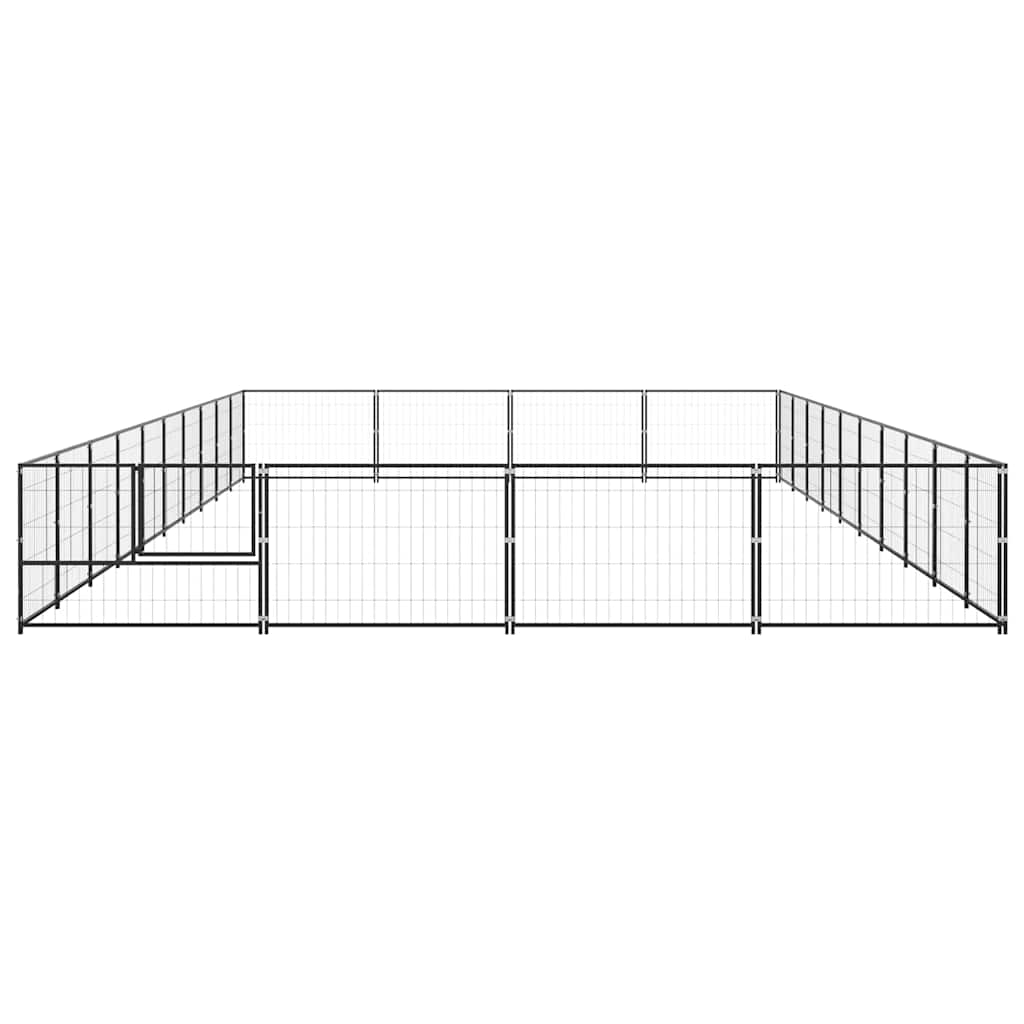 Hundezwinger Schwarz 40 m² Stahl
