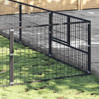 Hundezwinger Schwarz 45 m² Stahl